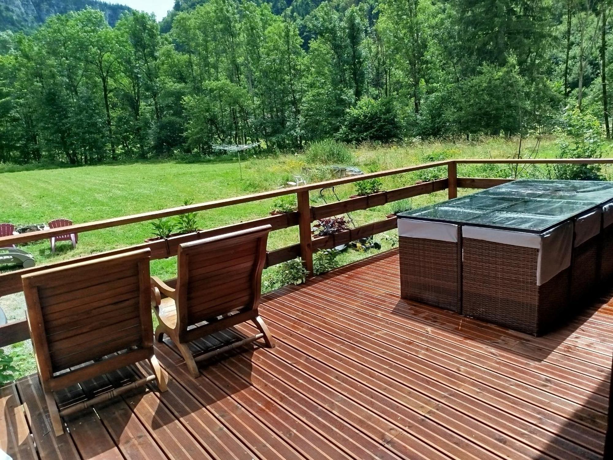 Chalet 8 Personnes + Grand Terrain Et Riviere Entremont Bagian luar foto